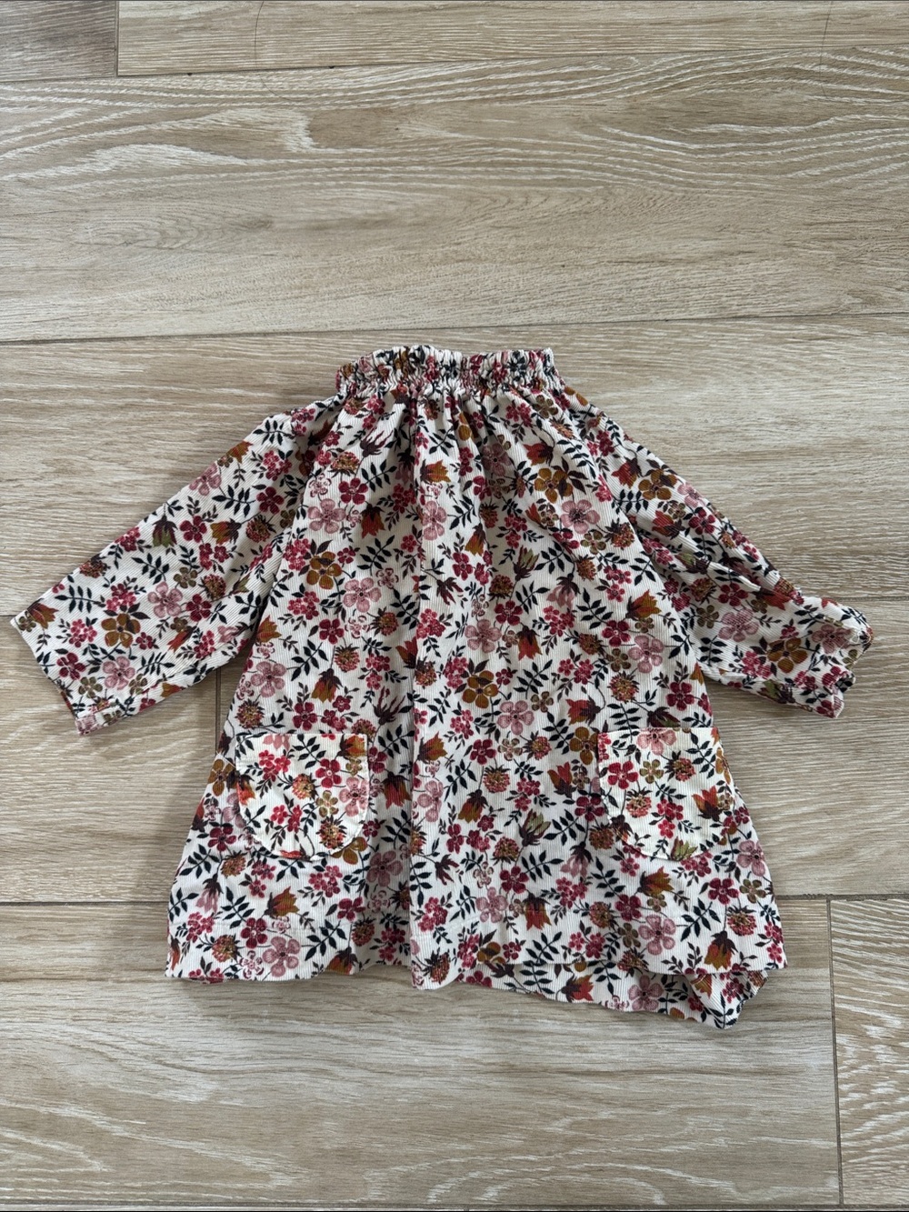 Makie Corduroy Floral Print Dress 6M 6 months